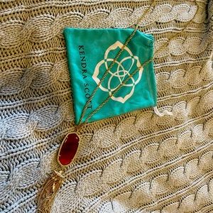 Kendra Scott Rayne Gold LG Long Pendant Necklace